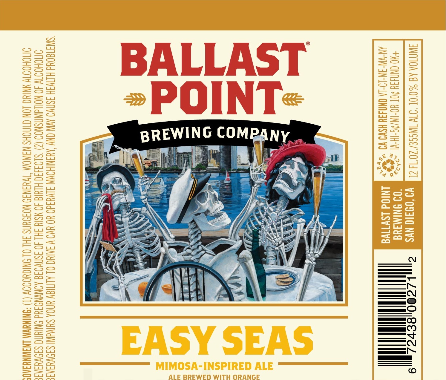 BALLAST PT EASY SEAS / 12 OZ NR / 6PK Rt 19 Beer and Toro